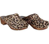 Sanita Ladies Open Clog Wood-Caroline Open Leopard EUR 41 Multicolore