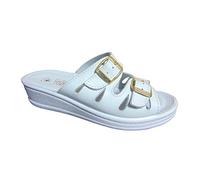 Sanital Ciabatta Sanitaria Donna con Doppia Fibbia Light Articolo 1364 Bianco