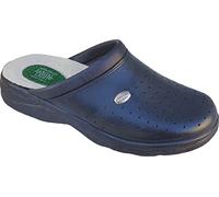 Sanital Light - 1750 - Classico Sabot Uomo in Pelle con Suola Poliuretano - Gel sul Tallone per Ammortizzazione - Aderenza Ottimale - Ciabatte - Blu - 44