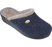 Sanital Light - 386 - Pantofola Donna in Lana Cotta, Calda e Comoda per l'Inverno, Fatta in Italia, Blu 40