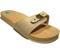 Sanital Light Art 101 Ciabatte Ciabatta Uomo Zoccolo Anatomico Pelle Beige Zoccoli Legno Mare (Beige, Sistema Taglie Calzature EU, Adulto, Numero, Media, 40)