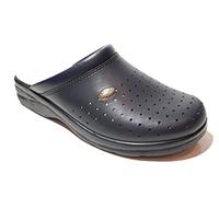 Sanital Light Ciabatte Sanitarie Anatomiche Uomo Blu Bianco Pelle Made in Italy Ciabatta 750 (45, Blu)