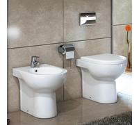 SANITARI A TERRA FILO MURO LARA WC RIMLESS BIDET BAGNO RALLENTATA COPRIVASO