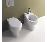 SANITARI A TERRA FILO MURO VASO WC BIDET PAVIMENTO COPRIVASO BAGNO AXA CINQUE