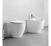 SANITARI A TERRA TAURUS FILO MURO SCARICO VORTEX WC BIDET Rallentata Coprivaso