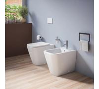 Sanitari bagno A TERRA filomuro rimless VASO WC, COPRIVASO sedile, BIDET Cube