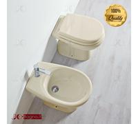 Sanitari Bagno Champagne 51x37 cm con Vaso e Bidet in ceramica YOU e Copriwater