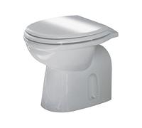 Sanitari bagno vaso wc water a terra, coprivaso in legno mdf, Karla Rak