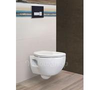 SANITARI SOSPESI COPRIVASO SOFT A CHIUSURA RALLENTATA VASO WC BIDET SEDILE BAGNO