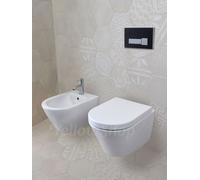 SANITARI SOSPESI COPRIVASO SOFT A CHIUSURA RALLENTATA WC VASO SEDILE BIDET BAGNO