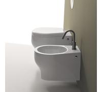 SANITARI SOSPESI VASO WC BIDET COPRIVASO SOFT CLOSE MODERNO AXA CINQUE BAGNO