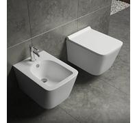 Sanitari sospesi WC, Bidet, Copriwater soft-close LIBECCIO Bianco
