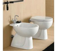 Sanitari tradizionali Geberit con scarico a parete e copriwc Colibrì