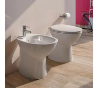 Sanitari tradizionali Rimless Morning scarico a terra e sedile originale