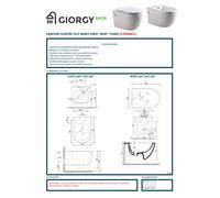 SANITARI WC VASO BIDET COPRIVASO TERRA O SOSPESI SOFT-CLOSE BAGNO SERIE COMPLETA