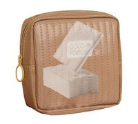 Sanitary Napkin Storage Bag, mestruale Pad Zipper Bag, compatto e portatile 4,33 x 1,97 in, Reusable Sanitary Pads, Pu Leather Pad Holder for Women and Teen Girls