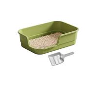 Sanitary Refinement Hub - Open-Top Litter Box for Deployment | Reinforced Easy Clean Chassis with Sifting Logic, High Contrast Geometry Hardware & Perimeter Splash Strips for Home, Office and