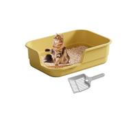 Sanitary Refinement Hub - Open-Top Litter Box for Deployment | Reinforced Easy Clean Chassis with Sifting Logic, High Contrast Geometry Hardware & Perimeter Splash Strips for Home, Office and