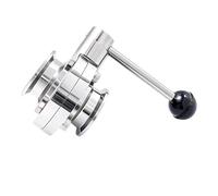 Sanitary Tri Clamp Butterfly Valve, SS304 Stainless Steel Homebrewing Butterfly Valve, 1/2 "to 2"(OD45 K-50.5)