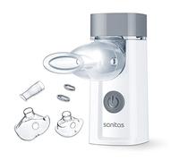 Sanitas SIH 52 Aerosol a Membrana Oscillante con Batteria Ricaricabile per il trattamento delle vie respiratorie superiori ed inferiori, raffreddore, asma e malattie alle vie respiratorie