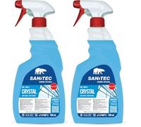 Sanitec, Crystal Anti Alone, Detergente Multiuso Profumato, Soluzione Ideale per Detergere e Rendere Brillanti Vetri e Specchi e superfici Senza Lasciare Aloni, 100% Made in Italy, Flacone da 750 ml