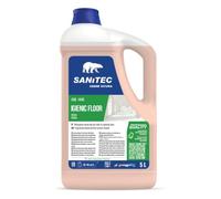 Sanitec, Igienic Floor, Detergente Universale Sgrassante Concentrato con Azione Igienizzante e Profumato alla Pesca, Attivo su Qualsiasi Tipo di Sporco, Made in Italy, 5 L