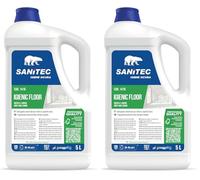 Sanitec, Igienic Floor, Detergente Universale Sgrassante Concentrato con Azione Igienizzante e Profumato alla Menta e al Limone, Attivo su Qualsiasi Tipo di Sporco, Made in Italy, 5 L