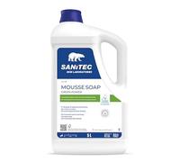 Sanitec MOUSSE SOAP power, Mousse di Sapone a pH Neutro per Pulizia Quotidiana. Con Agenti ad azione Idratante. Dermatologicamente Testato, Per Mani, Viso e Corpo, certificata EU 5L