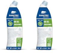 Sanitec WC GEL Green Power, Gel disincrostante per una pulizia profonda del WC, Rimuove Sporco e Calcare e Lascia una Profumazione Gradevole, certificato EU Ecolabel, 700 ml (Confezione da 2)