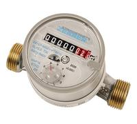 Sanitop-Wingenroth 14116 1 - Contatore acqua per montaggio a parete con 2 filettature esterne, freddo, 1/2"