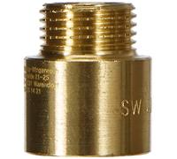 Sanitop-Wingenroth 15503 8 Prolunga per Rubinetto con esagono Interno, 1/2" x 20 mm, 10 Pezzi, Ottone