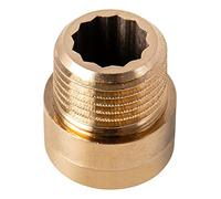 Sanitop-Wingenroth 157049 - Prolunga per rubinetto, tipo 1/2" x 30 mm, con filettatura interna, 1 filettatura interna e 1 filettatura esterna, in ghisa rossa