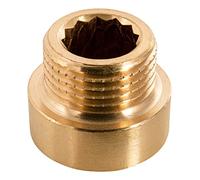 Sanitop-Wingenroth 157247 - Prolunga per rubinetto, tipo 1/2" x 10 mm, con filettatura interna, 1 filettatura interna e 1 filettatura esterna, installazione acqua potabile, ottone, 157247