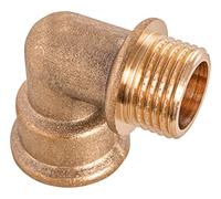 Sanitop-Wingenroth Angolo con filettatura tipo 3/4", raccordo con filettatura interna ed esterna, 90 gradi, filettatura per l'installazione fine, ottone, 167680