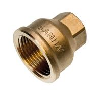 Sanitop-Wingenroth Manicotto di riduzione n. 3240 con tipo 3/4" IG x 1/2" IG, raccordo con due filettature interne, doppio connettore, raccordo filettato per l'installazione fine, multi-bordo, ghisa