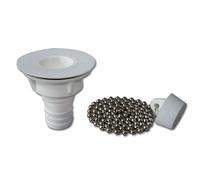 Sanitop-Wingenroth - Scarico per lavabo e roulotte, 19 mm, colore: Bianco