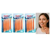 Sanitral Scovolini interdentali angolari (1,2 mm, misura 7), spazzolino angolato per la pulizia dei denti, ottimo accesso tra i denti, arancione (3 x 5 pezzi) 15 pezzi