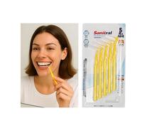 Sanitral Spazzola interdentale angolata, per la pulizia dei denti, eccellente accesso tra i denti, 0,45 mm