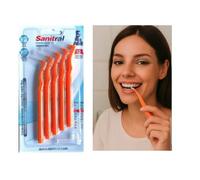 Sanitral Spazzola interdentale angolata, per la pulizia dei denti, eccellente accesso tra i denti, 0,5 mm