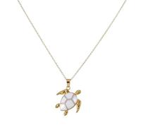 Sanixa Karma NH10970895 - Collana da donna a forma di tartaruga, in argento o oro, 40 cm, per donne moderne, gioielli estivi, 40 x 0,1 cm, Metallo, Non pietra preziosa