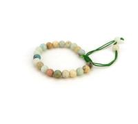 SANKAL Bracciale di pietra naturale con perle da 8 mm - Bracciale più resistente - per tutti i polsi (Amazonite)