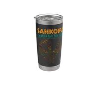 Sankofa African Heritage Akan Simbolo Impara dal Passato Bicchiere termico in acciaio inox doppia parete