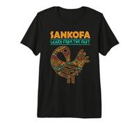 Sankofa African Heritage Akan Simbolo Impara dal Passato Maglietta Premium