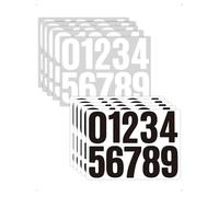 SanKristo 10 Fogli Numeri Adesivi, Numeri Adesivi Grandi da 0 a 9, 10 CM Numero Civico Esterno Adesivo per Cassetta, Segni, Finestre, Porte, Automobili, Casa, Affari, Numero di Indirizzo (Nero+Bianco)