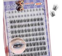 SanKristo 104 Pcs di Ciglia a Grappolo Preincollate, Ciglia Finte a Grappolo da Indossare in Un Attimo, Ciglia Autoadesive, Kit Ciglia Extension da Gatto (Gatto + Inferiori), 11-13 Mm