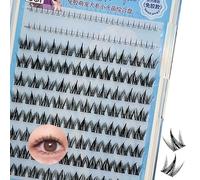 SanKristo 104 Pcs di Ciglia a Grappolo Preincollate, Ciglia Finte a Grappolo da Indossare in Un Attimo, Ciglia Autoadesive, Kit Ciglia Extension (Ciglia Anime + Ciglia Inferiori), 11-12 Mm
