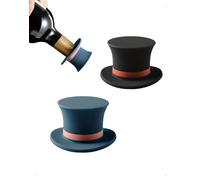 SanKristo 2 Pezzi Tappi Bottiglie Silicone Forma Cappello Mago Set, Riutilizzabile Filettatura Tappo Bottiglie Freschi Chiusura Tappi Universali Birra Champagne Vino Acqua Bevande Succo Frutta Vetro