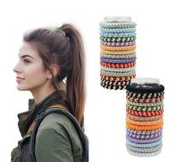 SanKristo 30 Pezzi di Elastici per Capelli Boho, Mini Elastici per Capelli e Fermagli per Coda di Cavallo per Capellis Spessi e Sottili, 2 Modelli