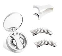 SanKristo Kit Ciglia Magnetiche con Applicatore, Ciglia Magnetiche Riutilizzabili Dall'aspetto Naturale, Senza Bisogno di Colla, Ciglia Finte Comode e Sicure per Donne (Modello K8)