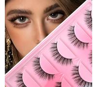 SanKristo Manga Ciglia Finte Cluster in Striscia, 5 Paia di Ciglia Finte a Striscia Cat Eye da Indossare Nel Kit di Extension Ciglia, Ciglia Fluffy C Curl Thick Lash per Principianti, 9-15 Mm